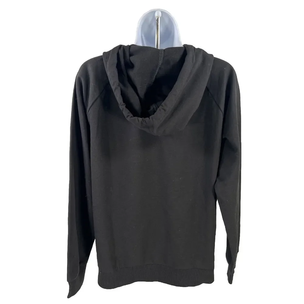 NEW Michael Kors Women's Black Terry Knit Logo Pullover Hoodie - L - Picture 2 of 4